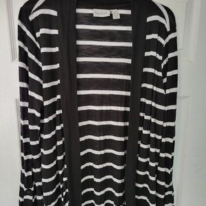 Bay Studio open front‎ long striped cardigan XL